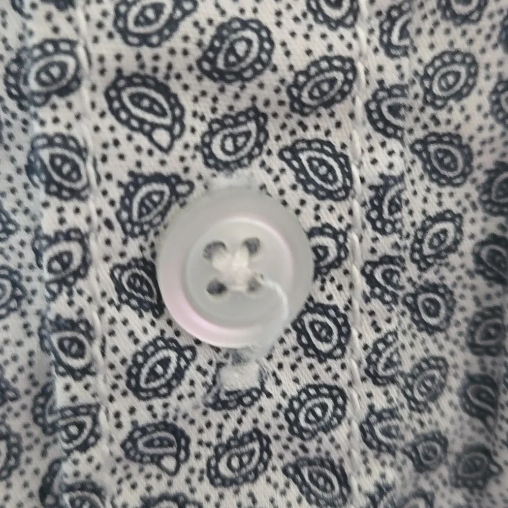 Michael Brandon Blue Print Short Sleeve Shirt - Picture 7 of 10